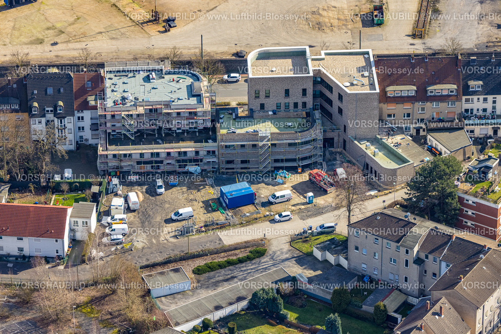 Hamm230215661 | Luftbild, Baustelle Stadtteilzentrum mit Neubau Wohnungen an der Wilhelmstraße, Mitte, Hamm, Ruhrgebiet, Nordrhein-Westfalen, Deutschland