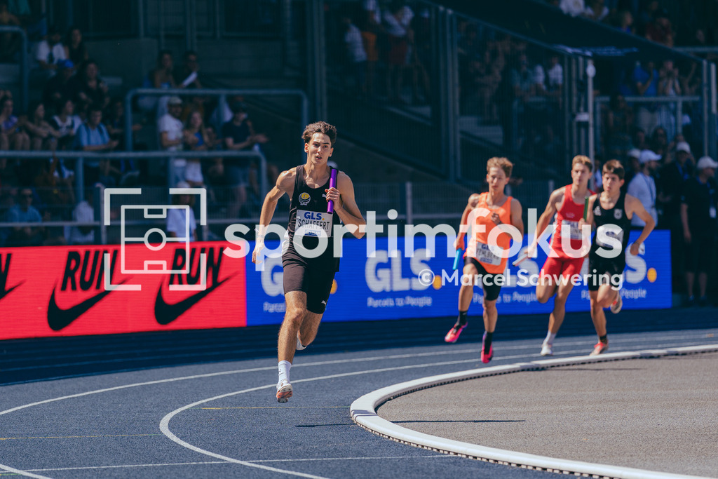 Deutsche Meisterschaften der Frauen und Männer 2026 | Noah Schaffert, LAZ Ludwigsburg, U20 4x400-Meter-Staffel, Deutsche Meisterschaften der Frauen und Männer 2026, Lohrheidestadion Bochum-Wattenscheid, 25.07.2026. Foto: Marcel Schwering / sportimfokus - Realisiert mit Pictrs.com