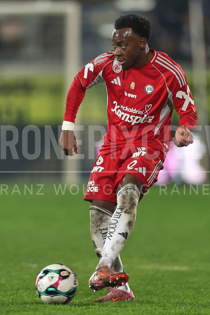 UEFA Europa League 2025/26: SK Sturm Graz vs SK Brann | Graz, Austria, 29.JAN.26 - SOCCER - UEFA Europa League, SK Sturm Graz vs SK Brann Bergen. The image shows George Bello (Lask).
