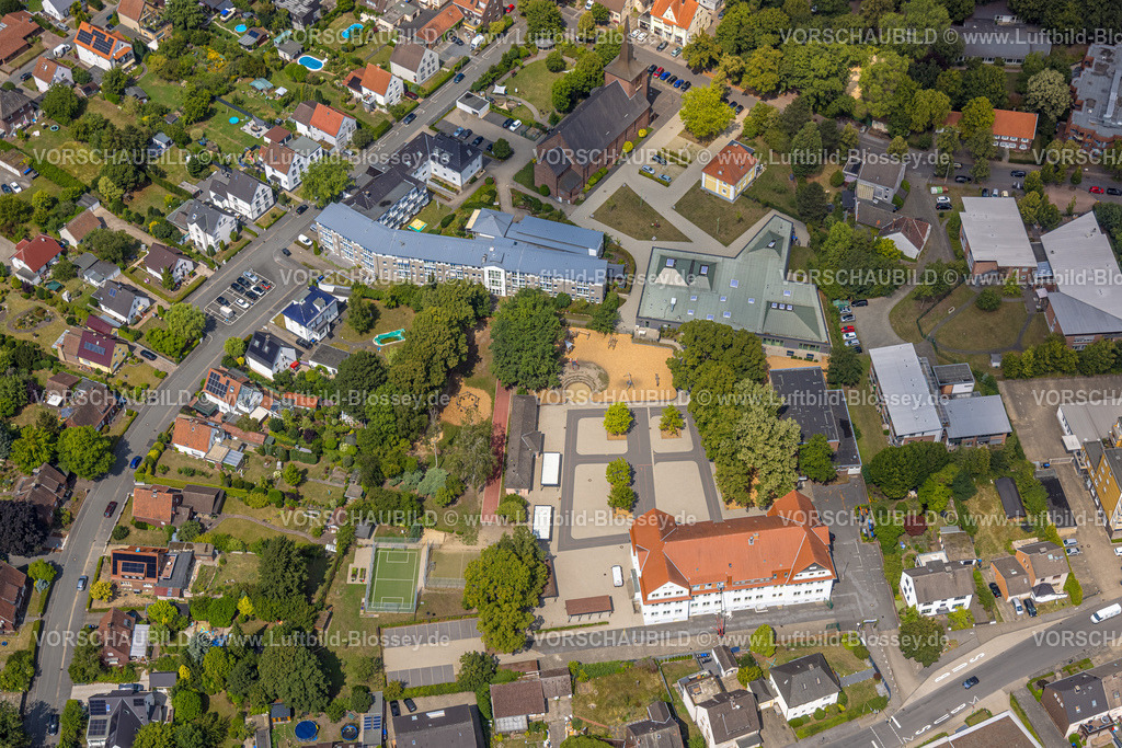 Hamm250702763West | Luftbild, Lessingschule Grundschule, Caritas-Altenheim St. Josef Seniorenheim, Stadtbezirk Herringen, Hamm, Ruhrgebiet, Nordrhein-Westfalen, Deutschland