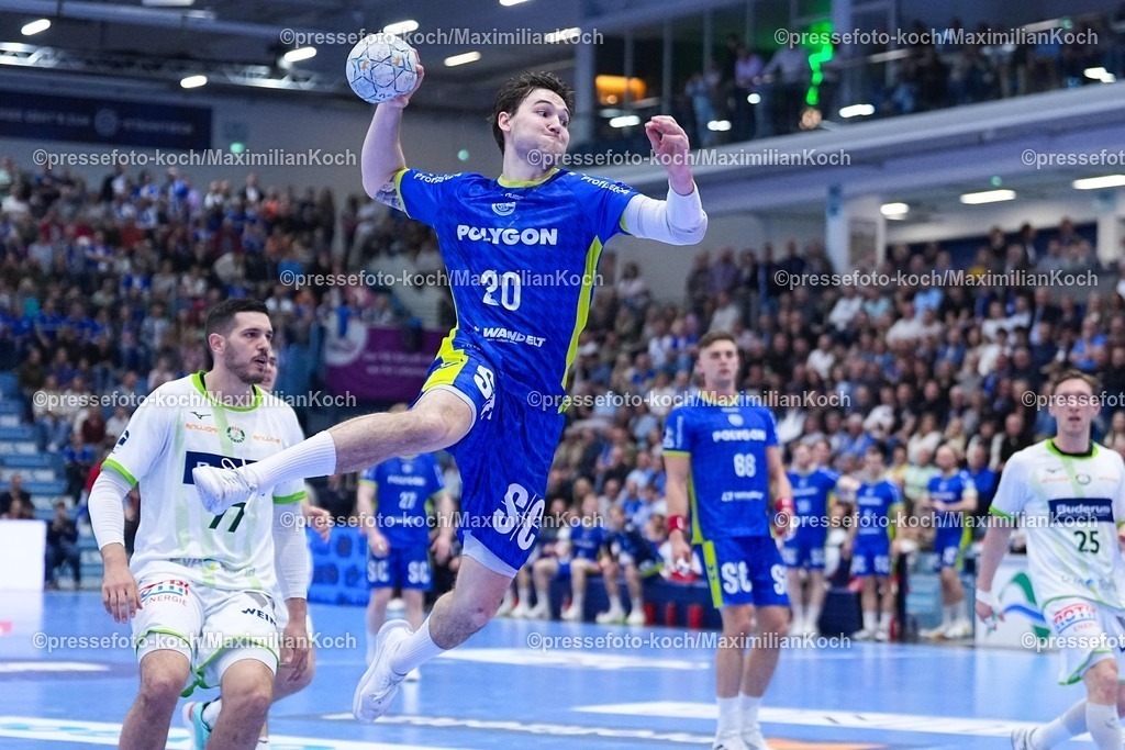 xYDRx11042601011 | 11.04.2026, xydrx, Handball, 1.HBL, VfL Gummersbach - HSG Wetzlar, Schwalbe-Arena: Ludvig Hallbaeck (VfL Gummersbach #20)   Photo: xYannisxDreimannxPressefotoKochx