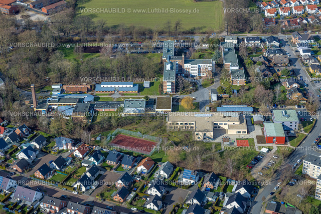 Hamm230216187 | Luftbild, LWL-Berufskolleg - Fachschulen Hamm, Schule im Heithof, LWL Universitätsklinik, Heithofer Allee, Uentrop, Hamm, Ruhrgebiet, Nordrhein-Westfalen, Deutschland