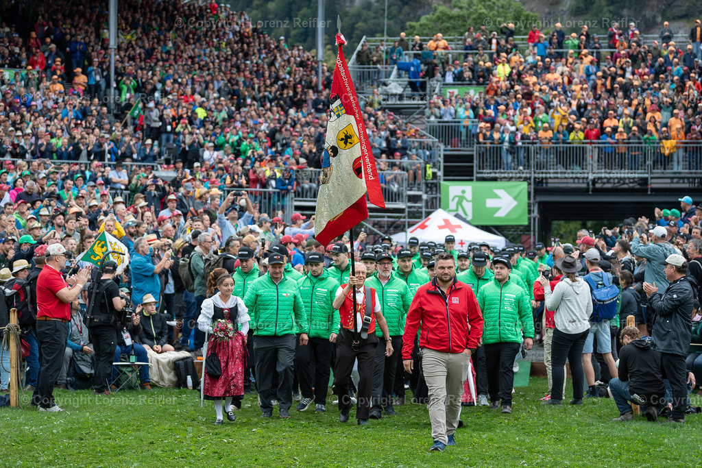 Schwingen -  ESAF 2025 Samstag Einmarsch | Mollis, 30.8.25, Schwingen - ESAF Samstag.
