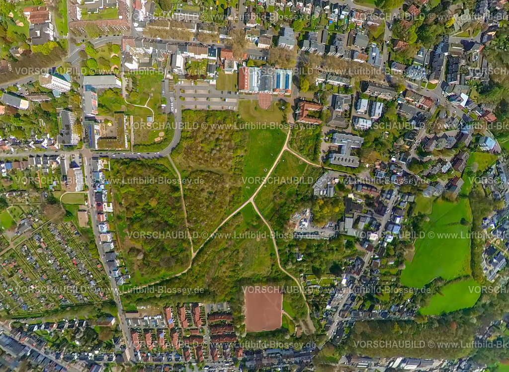 Herne230490064FlottmannPark-topaz | Luftbild, Flottmann-Hallen und Flottmannpark, Erdkugel, Fisheye Aufnahme, Fischaugen Aufnahme, 360 Grad Aufnahme, Herne-Süd, Herne, Ruhrgebiet, Nordrhein-Westfalen, Deutschland