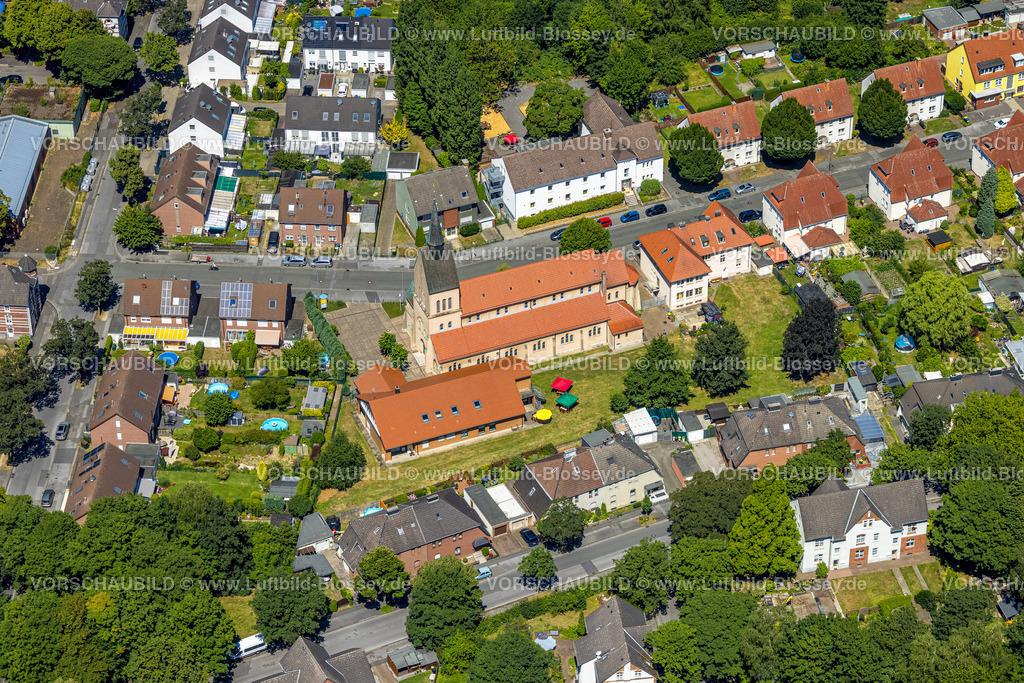 Dortmund220705916 | Luftbild, Kath. Kirche St. Josef, Nette, Mengede, Dortmund, Ruhrgebiet, Nordrhein-Westfalen, Deutschland