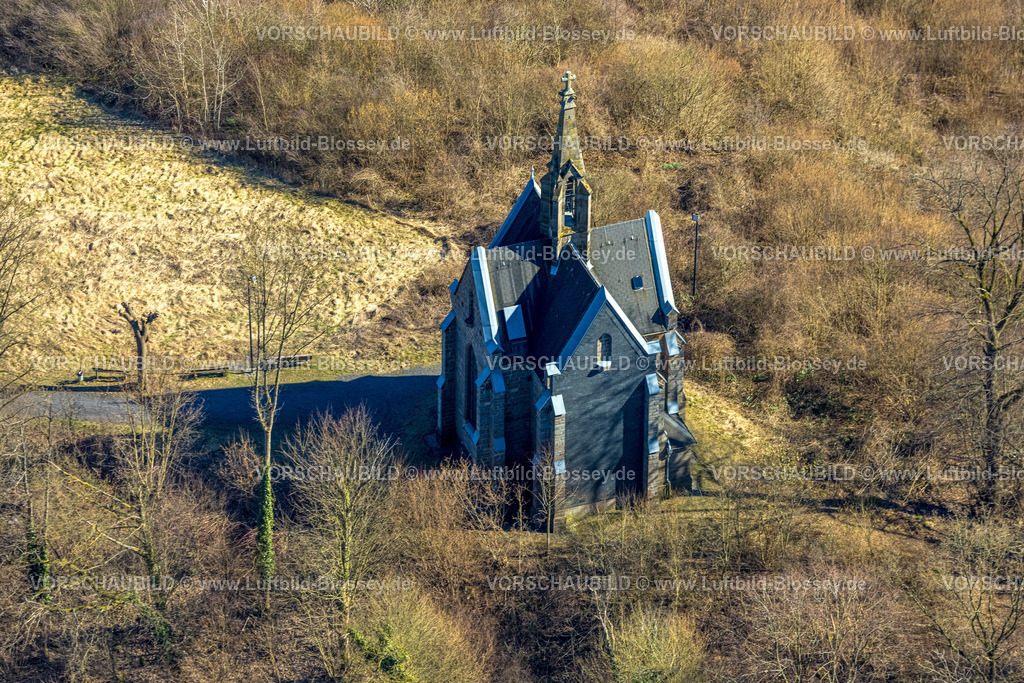 Arnsberg250305422 | Luftbild, Kreuzbergkapelle auf dem Kreuzberg im Waldgebiet, Arnsberg, Sauerland, Nordrhein-Westfalen, Deutschland
