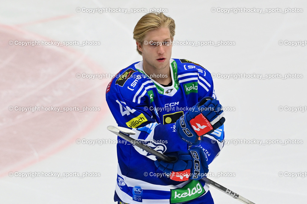 EC IDM Wärmepumpen VSV vs. HC Pustertal 8.10.2023 | #42 LANZINGER Benjamin EC VSV,  EC IDM Wärmepumpen VSV vs. HC Pustertal 8.10.2023, EC IDM Wärmepumpen VSV vs. HC Pustertal am 08.10.2023 in Villach (Stadthalle Villach), Austria, (Photo by Bernd Stefan)