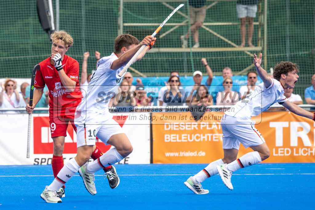 SFE_20230716_0361 | EuroHockey EM U18 Boys Final Belgium vs Germany am 16.07.2023 in Krefeld (Gerd-Wellen-Hockeyanlage), Photo: Stephan Fehrmann 2023 (Sports-Gallery)