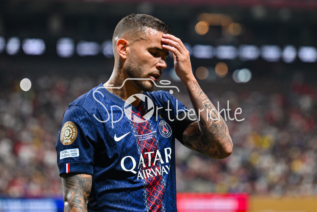 Paris Saint Germain - FC Bayern München | im Bild Lucas HERNANDEZ (Paris SG 21) nach seiner roten Karte / Einzelfoto / Freisteller / FIFA Club World Cup: Paris Saint Germain - FC Bayern Muenchen, Mercedes Benz Stadium am 05.07.2025 / NOT FOR SALE IN USA