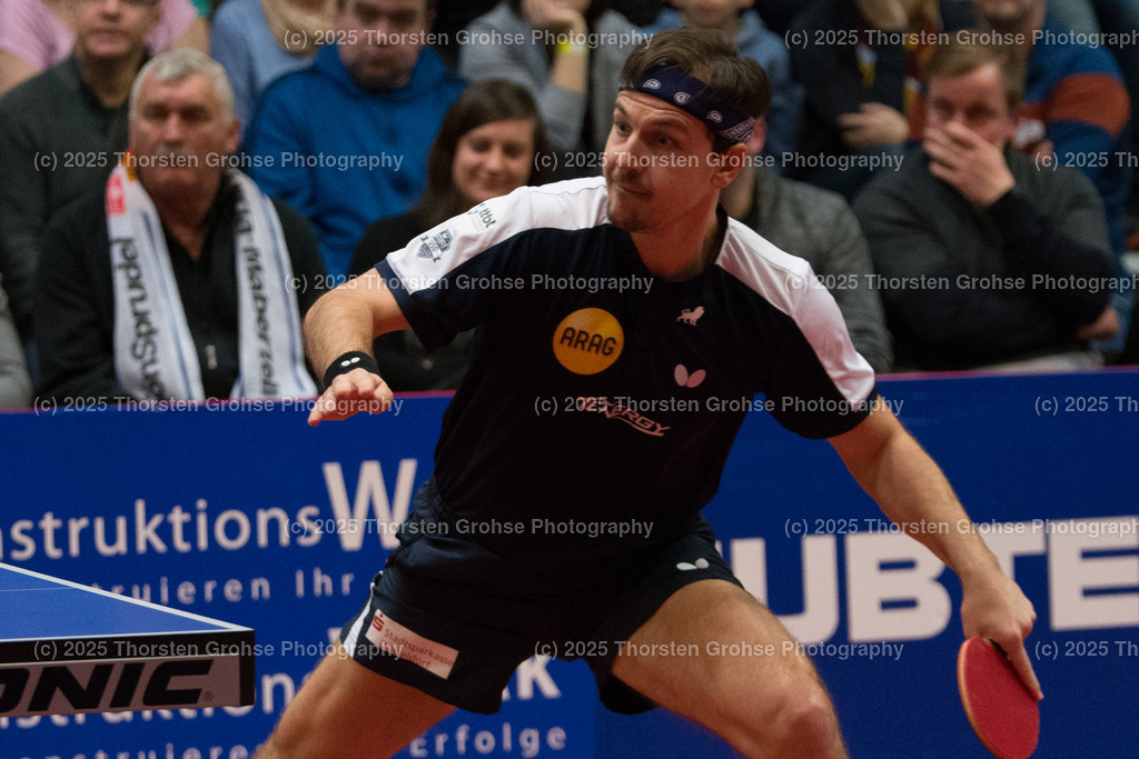 TTBL TTC Fulda-Maberzell vs. Borussia Duesseldorf | Timo BOLL (Borussia Duesseldorfl); TTBL TTC Fulda-Maberzell vs. Borussia Duesseldorf, Tischtennis-Bundesliga - 12. Spieltag am 21.01.2018 in der Hubtex Arena in Fulda, (Deutschland) - Realisiert mit Pictrs.com