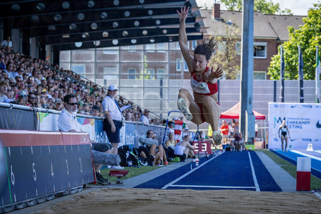 Multisport Event; Ratingen, 28.06.2026 | RATINGEN, GERMANY - JUNE 28, 2026 : Hanna van Bast (NED / Netherlands) competing in the long jump during the Multisport Event at Stadion Ratingen on June 28, 2026 in Ratingen, Germany.