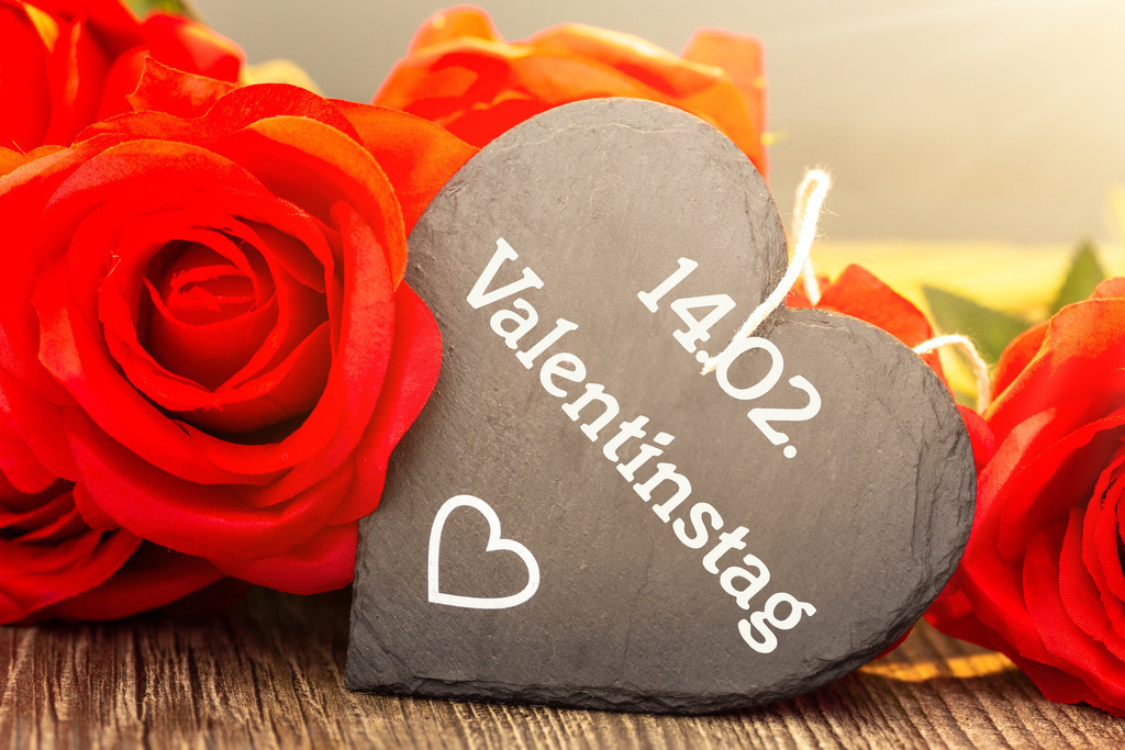 Erinnerung zum Valentinstag: Rosen und ein Herz mit der Aufschrift 14.02. VALENTINSTAG | Erinnerung zum Valentinstag: Rosen und ein Herz mit der Aufschrift 14.02. VALENTINSTAG - Realisiert mit Pictrs.com