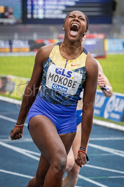 Deutsche Leichtathletik-Meisterschaften; Bochum-Wattenscheid, 26.07.2026 | Deutsche Meisterin 200m: Judith Bilepo Mokobe (USC Mainz); Deutsche Leichtathletik-Meisterschaften am 26.07.2026 im Lorheide-Stadion, Bochum-Wattenscheid (Nordrhein-Westfalen).