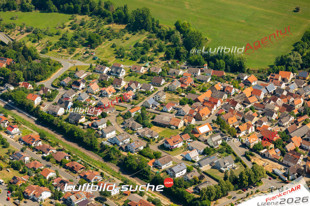 Das Luftbild zeigt : Hochhausen Tauberbischofsheim - Die Luftaufnahme wurde 2023 vom UL-Flugzeug aus erstellt ( keine Drohne ) - Hochauflösende Luftaufnahme - Für grossformatige Ausdrucke geeignet. Die Geschenkidee !Mit Lizenz und Bildrechte bestellbar