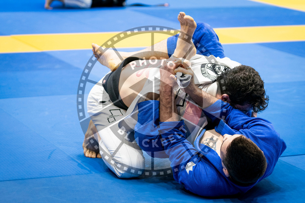 20240126PBB1009 | Fighters compete during the Brazilian Jiu-Jitsu European Championship of the IBJJF in Paris, France, on January 26, 2024.