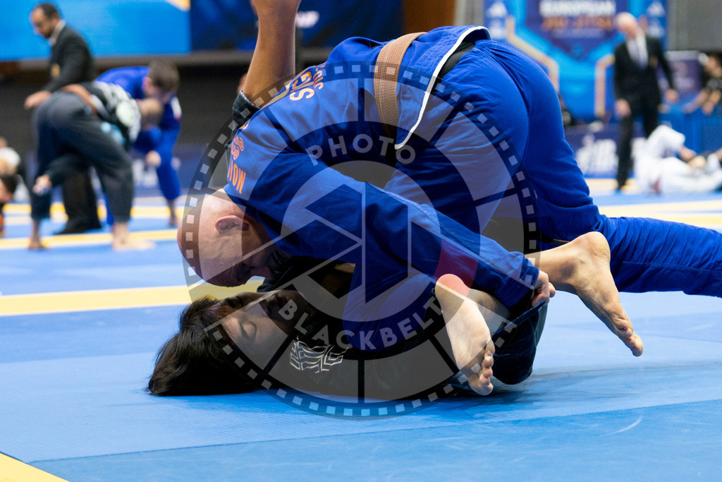20240124PBB00127 | Fighters compete during the second day of the IBJJF European Championship in Paris, France, on January 24, 2024.
