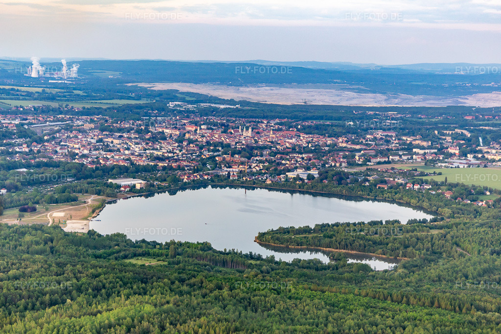 Luftbild: Olbersdorfer See von Südwesten in Olbersdorf im Bundesland Sachsen in Deutschland. Foto: IMG_141595.jpg vom 23.05.2024 durch Werner Riehm/FLY-FOTO.de