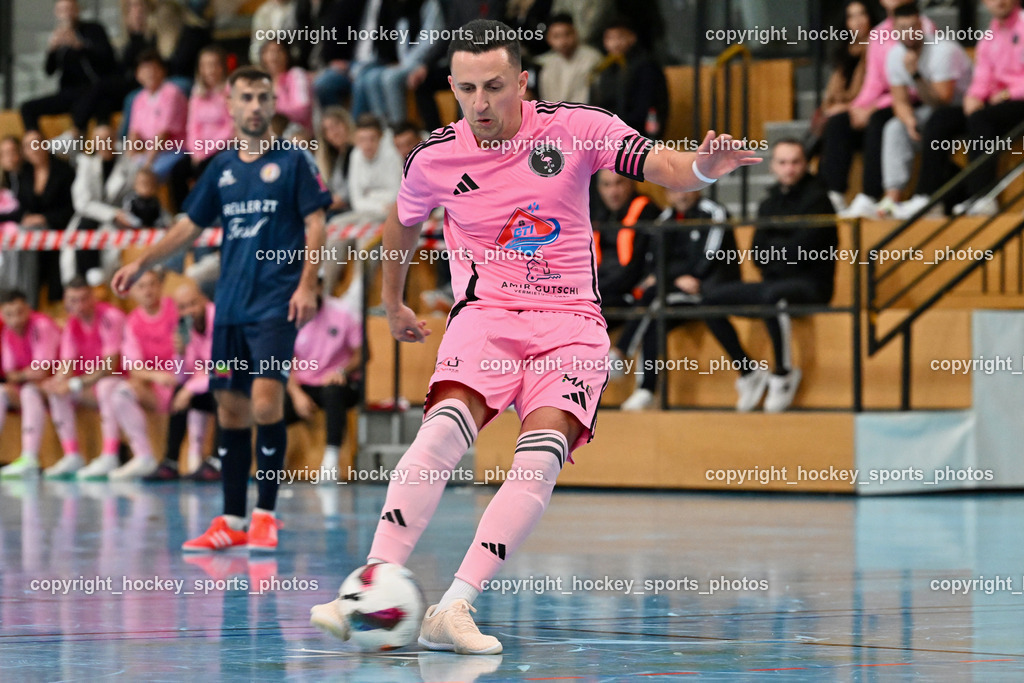 Carinthia Flamengo Futsal Club vs. LPSV-K | #7 Enes Brdjanovic Carinthia Flamengo, Carinthia Flamengo Futsal Club vs. LPSV-K, Carinthia Flamengo Futsal Club vs. LPSV-K am 03.11.2024 in Klagenfurt (Ballspielhalle Viktring), Austria, (Photo by Bernd Stefan)
