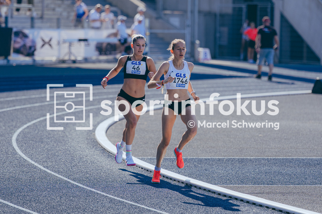 Deutsche Meisterschaften U20 / U16 2026 | Ebba Wagner, MTG Mannheim, 46, Klara Kilb, LG Filder, 1746, 1500-Meter-Lauf, Deutsche Meisterschaften der U20 &amp; U16 2026, Lohrheidestadion Bochum-Wattenscheid, 10.07.2026. Foto: Marcel Schwering / sportimfokus - Realisiert mit Pictrs.com