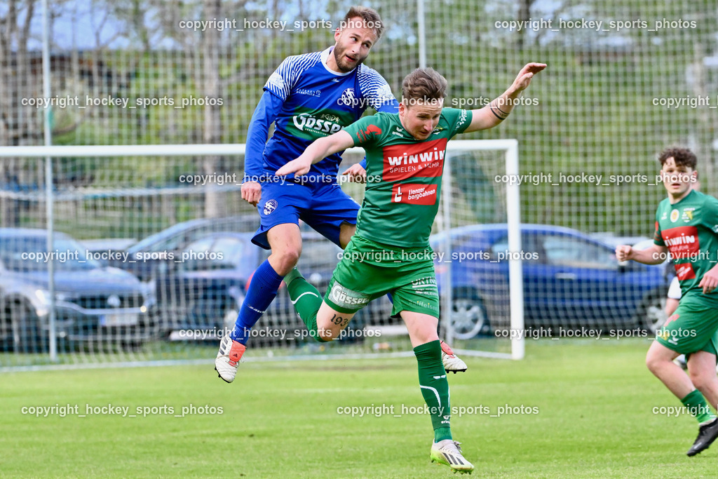 Dellach Gail vs. Rapid Lienz | #7 Benedikt Kaltenhofer Dellach Gail, #11 Benjamin Josef Michael Martin Bürgler Rapid Lienz, Dellach Gail vs. Rapid Lienz, Dellach Gail vs. Rapid Lienz am 26.04.2024 in Dellach (Sportplatz Dellach Gail), Austria, (Photo by Bernd Stefan)
