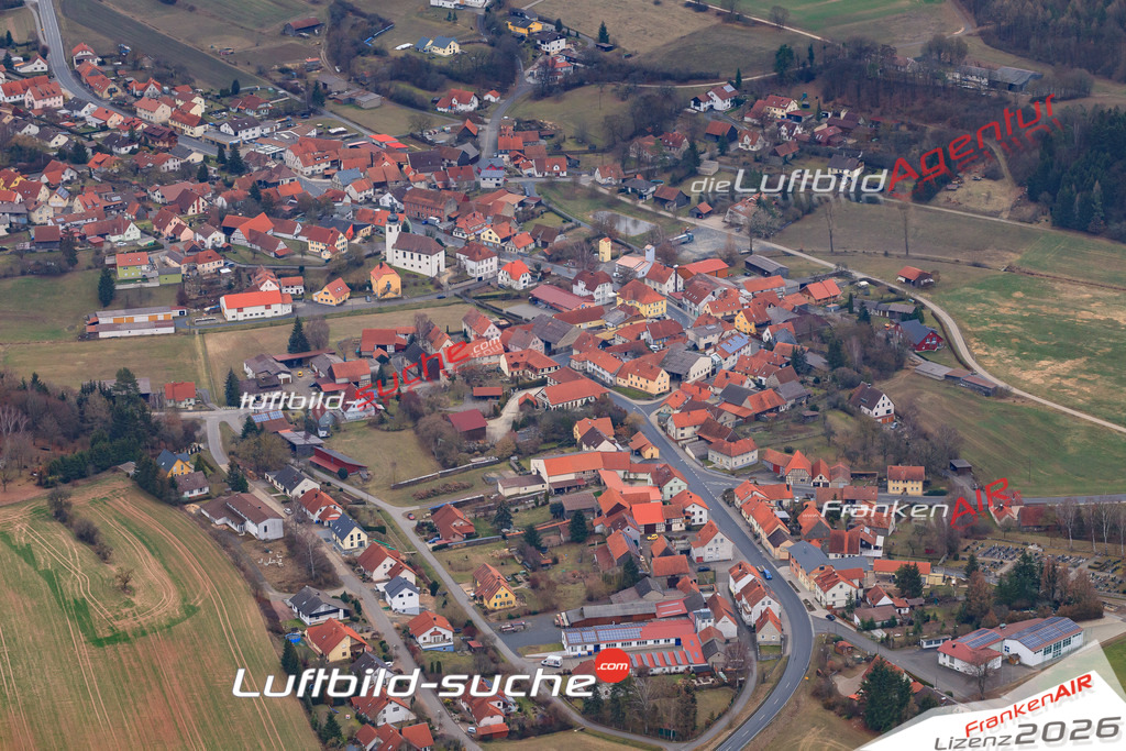aktuelles Luftbild von  Ermershausen - Luftaufnahme wurde 2018 von https://frankenair.de mittels Flugzeug (keine Drohne) erstellt.