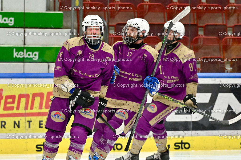 EC Kellerberg vs. EC Arnoldstein | Jubel EC Kellerberg Mannschaft, #79 Spendier Helge EC Kellerberg, #17 Erlacher Christoph EC Kellerberg, EC Kellerberg vs. EC Arnoldstein, EC Kellerberg vs. EC Arnoldstein am 31.01.2025 in Villach (Stadthalle Villach), Austria, (Photo by Bernd Stefan)