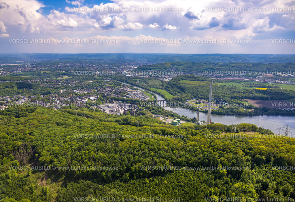 Herdecke230502563 | Luftbild, Ruhr-Viadukt Herdecke, Blick über Herdecke, Cuno Kraftwerk, Herdecke, Ruhrgebiet, Nordrhein-Westfalen, Deutschland