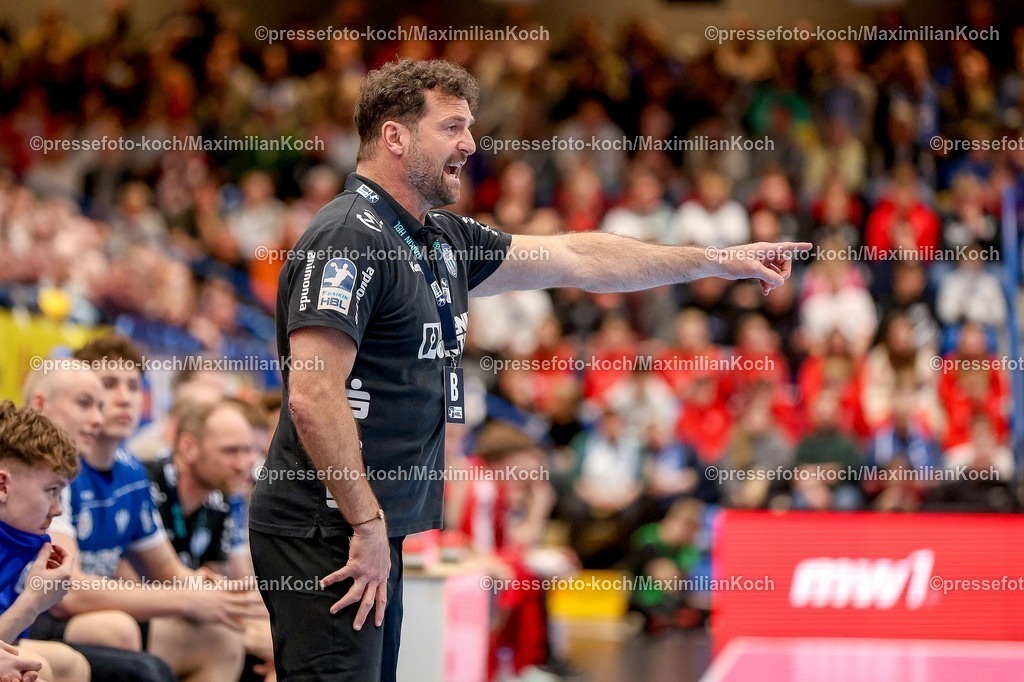 xSSCx04042601041 | 04.04.2026, xsscx, Handball, HBL, TBV Lemgo-Lippe - MT Melsungen, Saison 2025 / 2026 Herren, PHOENIX CONTACT arena: Florian Kehrmann (Trainer TBV Lemgo Lippe) Photo: xSandraxScherningxPressefotoKochx