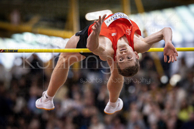 Deutsche Leichtathletik-Hallenmeisterschaften; Dortmund, 01.03.2026 | Florian Hornig (TSV Bayer 04 Leverkusen); Deutsche Leichtathletik-Hallenmeisterschaften am 01.03.2026 in der Helmut-Körnig-Halle in Dortmund. 