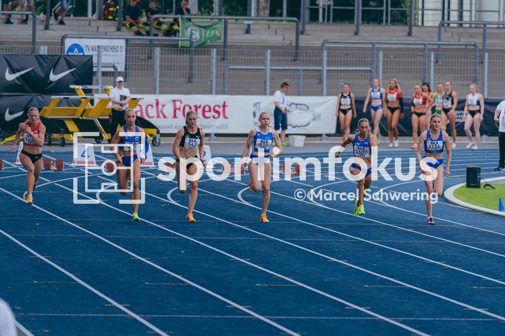 DM U23 U18 Bochum 2026 | 100-Meter-Lauf, Halbfinale wU23, Deutsche Meisterschaften der U18 &amp; U23 2026, Lohrheidestadion Bochum-Wattenscheid, 04.07.2026 Foto: Marcel Schwering / sportimfokus - Realisiert mit Pictrs.com
