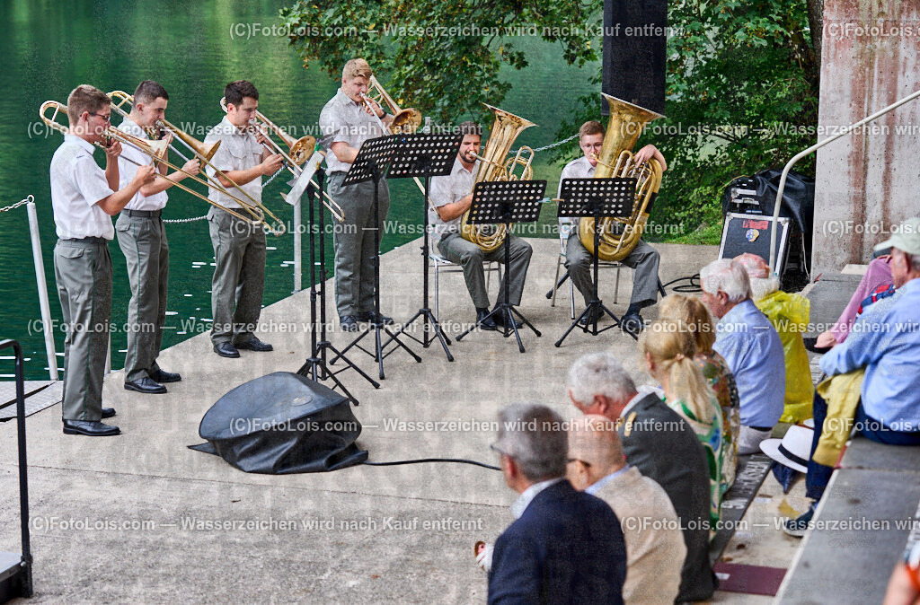 ALP0986_XXXX-Chopin-Festival_Ausklang_tiefes Blech | (C)FotoLois.com, Alois Spandl. XXXX. Chopin-Festival in der Kartause Gaming, musikalischer AUSKLANG auf der Seebühne Lunz mit dem Blasorchester der Miltärmusik Niederösterreich unter der Leitung von Oberst Adolf Obendrauf, So 18. August 2024.