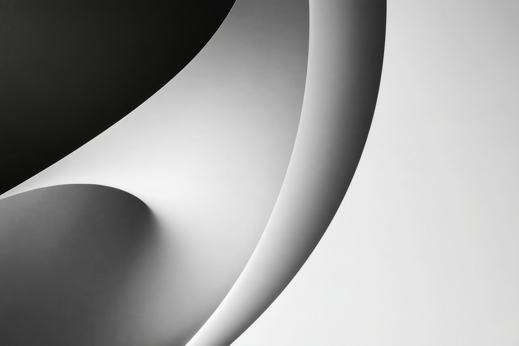 KI000332 | Mit moderner KI‑generiertes schwarz-weiß Artwork, sorgfältig manuell für den Druck optimiert.