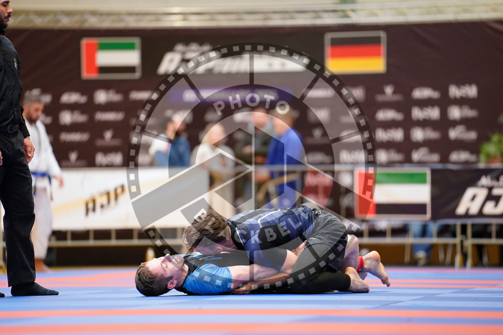 20240203PBB08323 | Fighters compete during the Brazilian Jiu-Jitsu Championship of the AJP Tour in Maintal by Frankfurt am Main, Germany, on February 2, 2024.