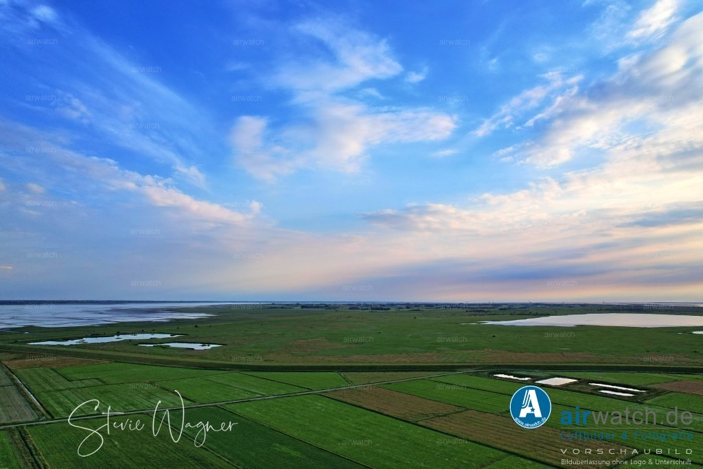 Luftbilder Hattstedtermarsch | Luftbilder, Nordsee, Nordfriesland, Hattstedtermarsch, Sterdebüll, Deichweg, Speckiweg, Seedeichgraben