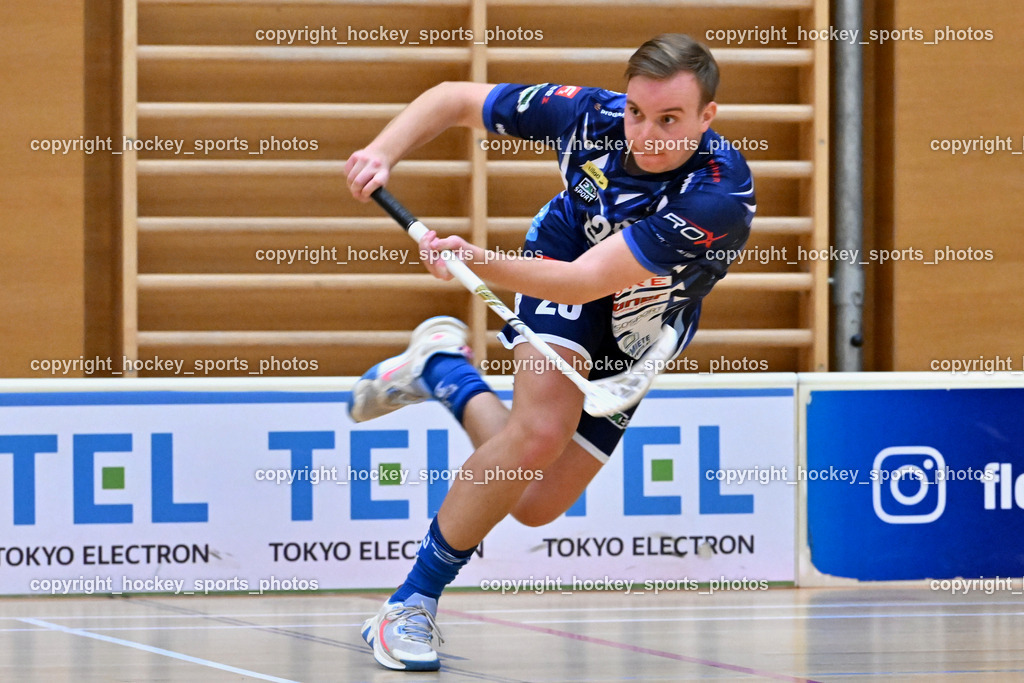 VSV Unihockey vs. SZPK Floorball | #25 Jan Blazic VSV Unihockey, VSV Unihockey vs. SZPK Floorball, VSV Unihockey vs. SZPK Floorball am 23.11.2024 in Villach (Ballspielhalle St. Martin), Austria, (Photo by Bernd Stefan)