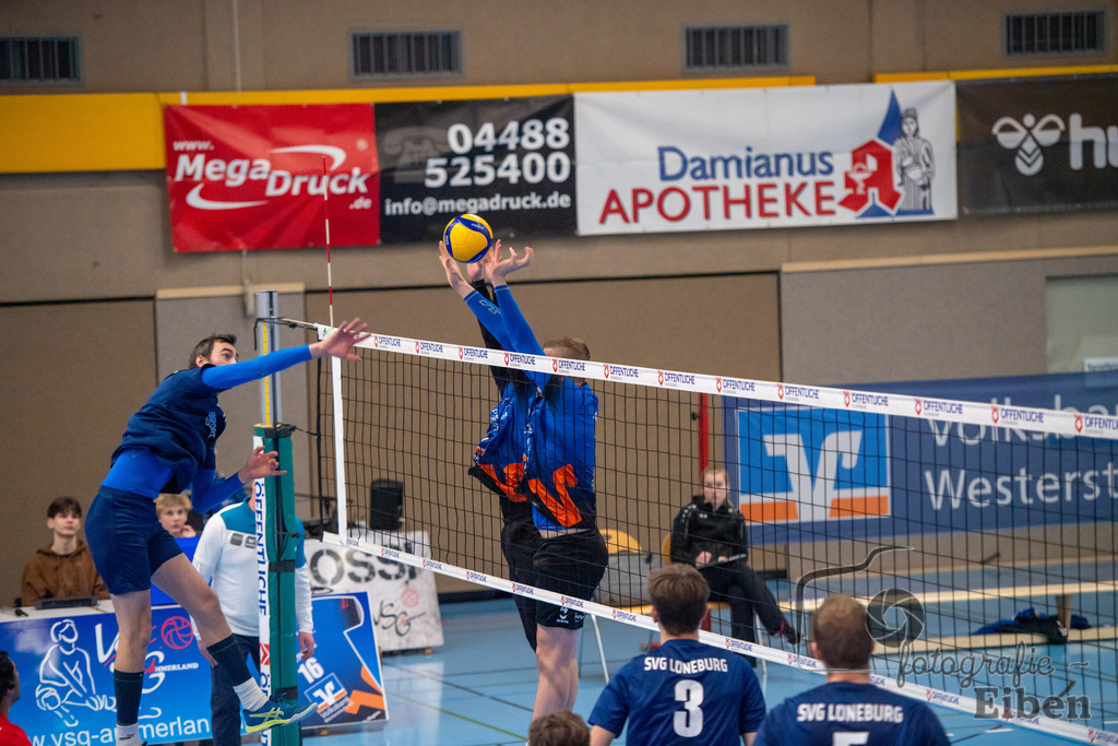 VSG Ammerland-VSG Lüneburg 2 | Volleyball Regionalliga; VSG Ammerland-VSG Lüneburg 2 am 04.02.2024; in Westerstede (Sporthalle Norderstraße), Photo: Philip Eiben 2024 - Realisiert mit Pictrs.com