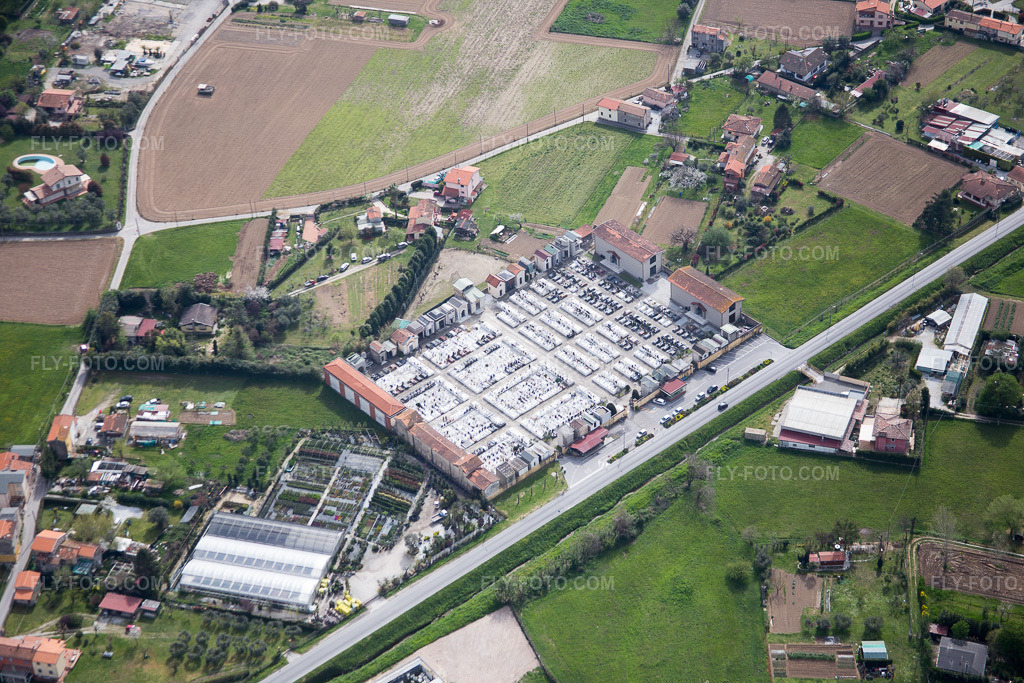 Aerial view: Strettoia in Pietrasanta in the state Lucca, Italy.Photo: IMG_086929.jpg taken on 04/03/2016 by Werner Riehm/FLY-FOTO.comResolution of the original: 5472 x 3648 px
