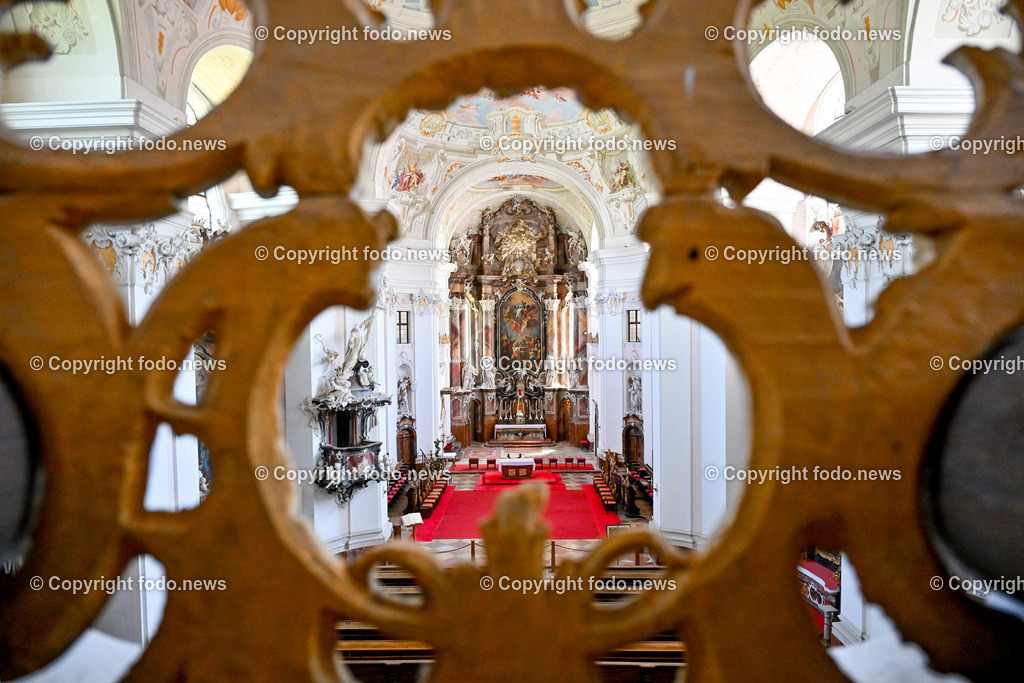 Engelhartszell_ 25.06.2024-11 | 25.06.2024, Engelhartszell, AUT, Engelhartszell, im Bild Stift Engelszell, Trappistenkloster, Innenraum Stiftskirche, Altar