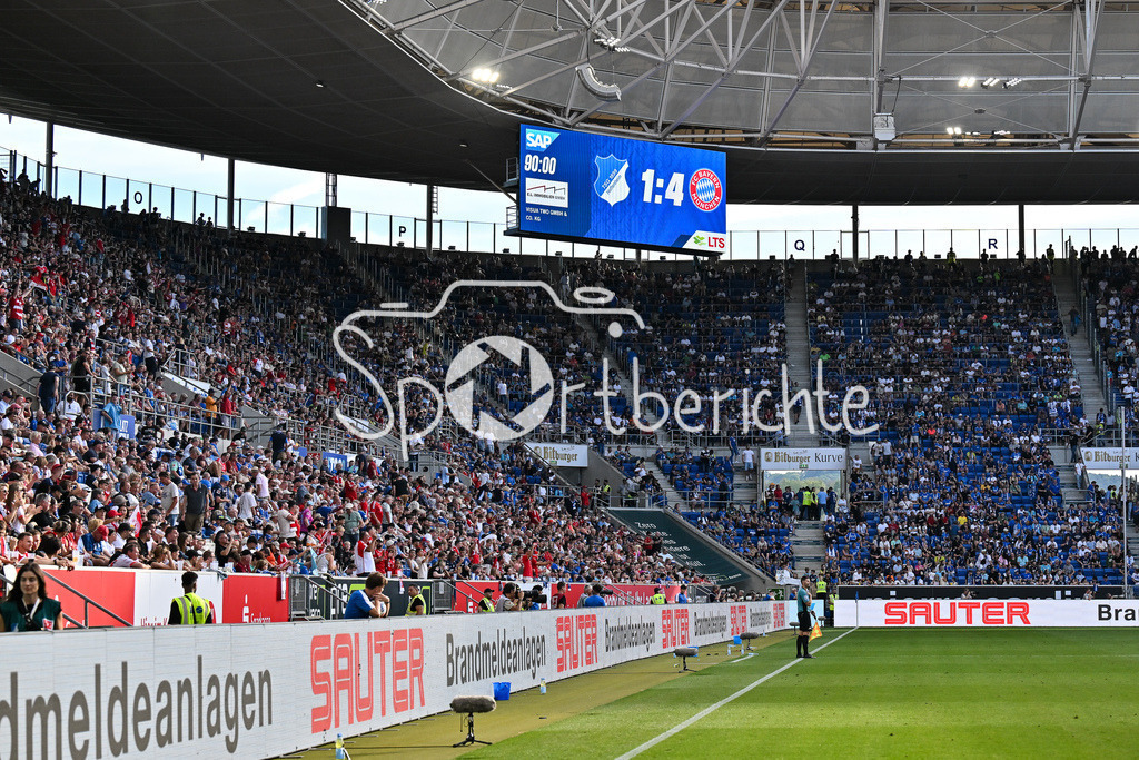 TSG 1899 Hoffenheim - FC Bayern München | Der Endstand in der PreZero Arena am Samstag Nachmittag in Hoffenheim / Bundesliga: TSG 1899 Hoffenheim - FC Bayern München; PreZero-Arena am 20.09.2025 / DFL REGULATIONS PROHIBIT ANY USE OF PHOTOGRAPHS AS IMAGE SEQUENCES AND/OR QUASI-VIDEO