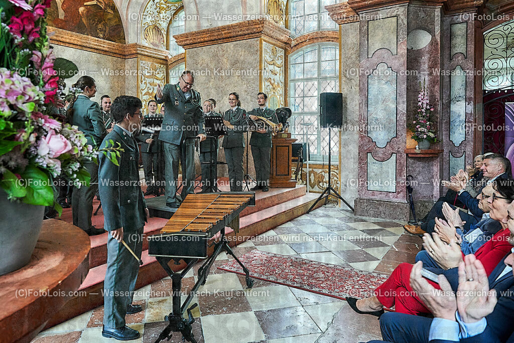 ALS1532_XXXIX-Chopin-Festival_Ausklang_Militaermusikkapelle NOe | (C)FotoLois.com, Alois Spandl, XXXIX. internationales CHOPIN-Festival in der Kartause Gaming, AUSKLANG in der Barockbibliothek mit der Militärmusik Niederösterreich unter der Leitung von Militärkapellmeister Oberst Adolf Obendrauf, So 6. August 2023.