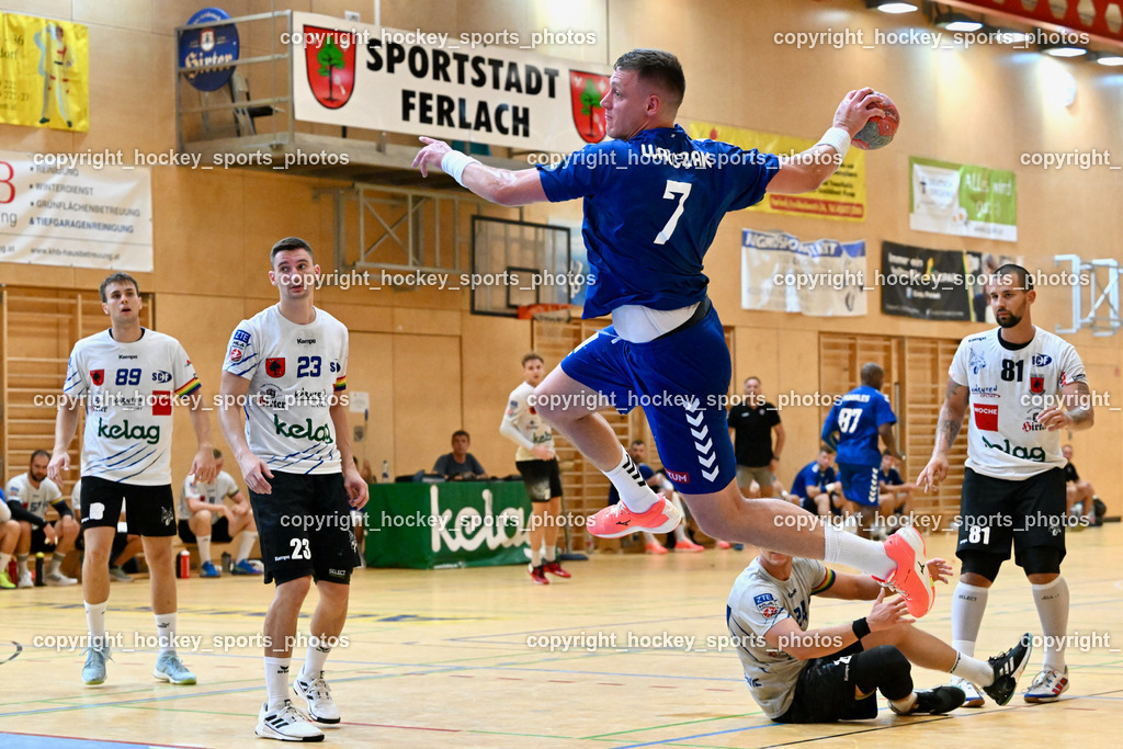 SC Ferlach vs. RK Zagreb 24.8.2023 | #23 Kocbek Jure, #7 Patrik Walczak, #81 Milicevic Adrian