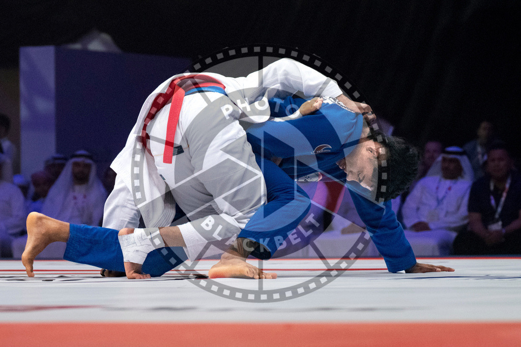 20231110PBB1093 | Fighters compete during the AJP World Professional Championship blackbelt finals in the Mubadala Arena in Abu Dhabi, Arab United Emirates, on November 10, 2023.