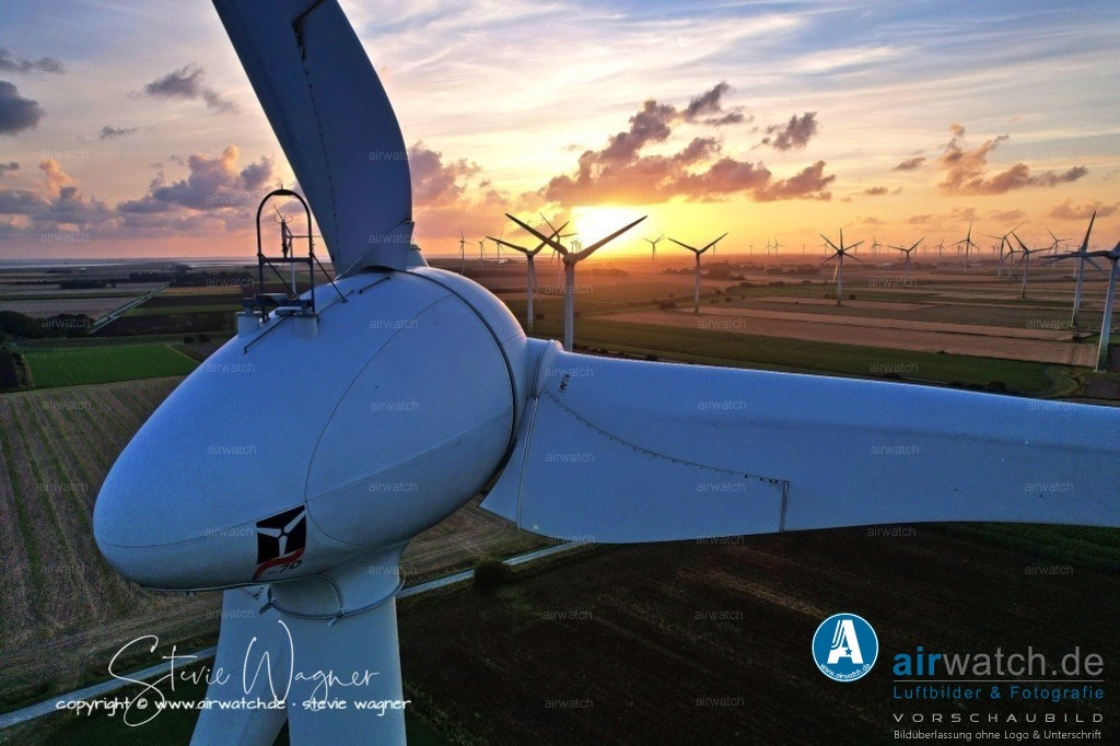 Windpark Breklumer-Koog | Luftbild, Windenergieanlagen, Enercon, Windpark Breklumer Koog