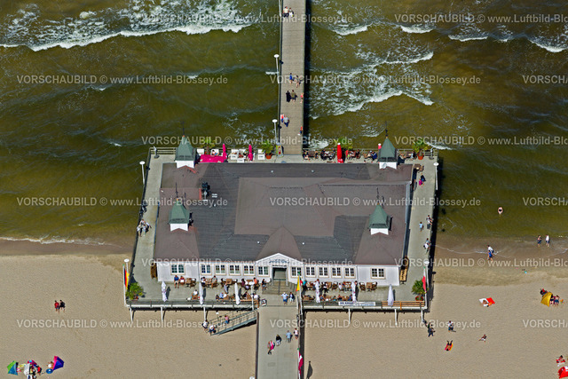 Usedom12083758Ahlbeck | Seebrücke Ahlbeck, Strand Albeck, Strandpromenade,  Ostseebad Heringsdorf, Ostsee, Usedom, Ostseeküste, Mecklenburg-Vorpommern, Deutschland, Europa