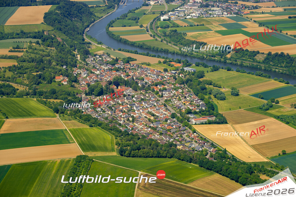 Das Luftbild zeigt Heinsheim Bad Rappenau - Die Luftaufnahme wurde 2023 vom UL-Flugzeug aus erstellt ( keine Drohne ) - Hochauflösende Luftaufnahme - Für grossformatige Ausdrucke geeignet. Die Geschenkidee !Mit Lizenz und Bildrechte bestellbar