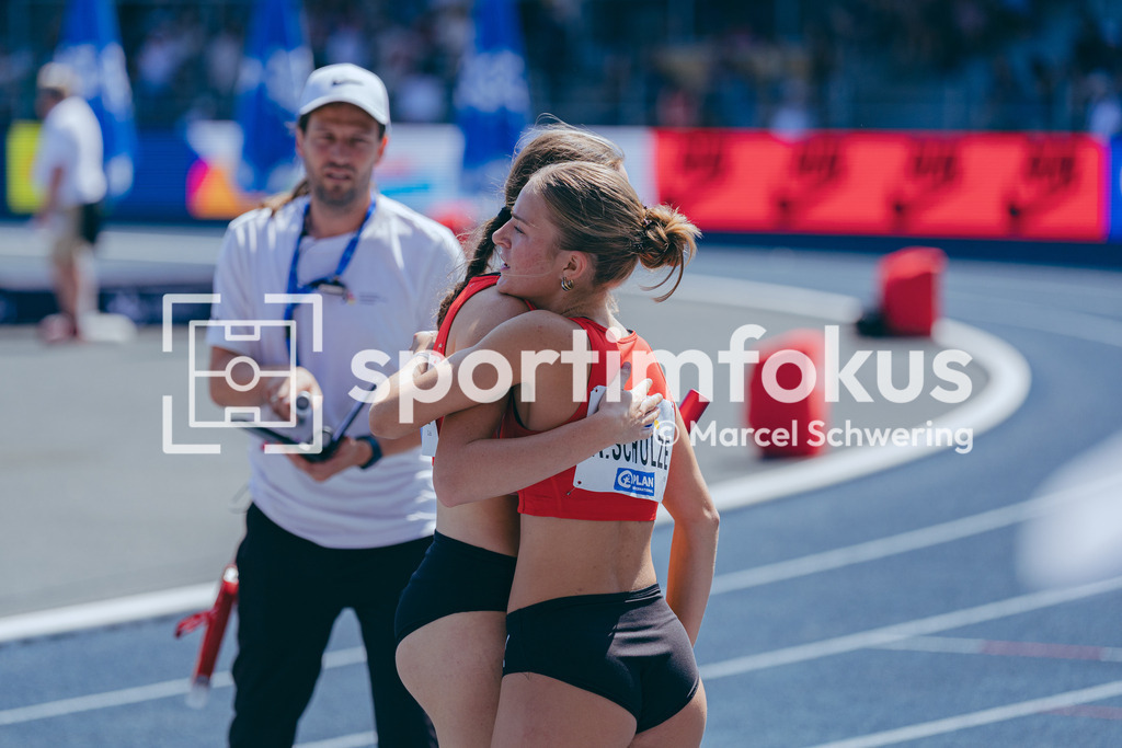Deutsche Meisterschaften der Frauen und Männer 2026 | Karoline Schulze, LG Region Karlsruhe, U20 4x400-Meter-Staffel, Deutsche Meisterschaften der Frauen und Männer 2026, Lohrheidestadion Bochum-Wattenscheid, 25.07.2026. Foto: Marcel Schwering / sportimfokus - Realisiert mit Pictrs.com
