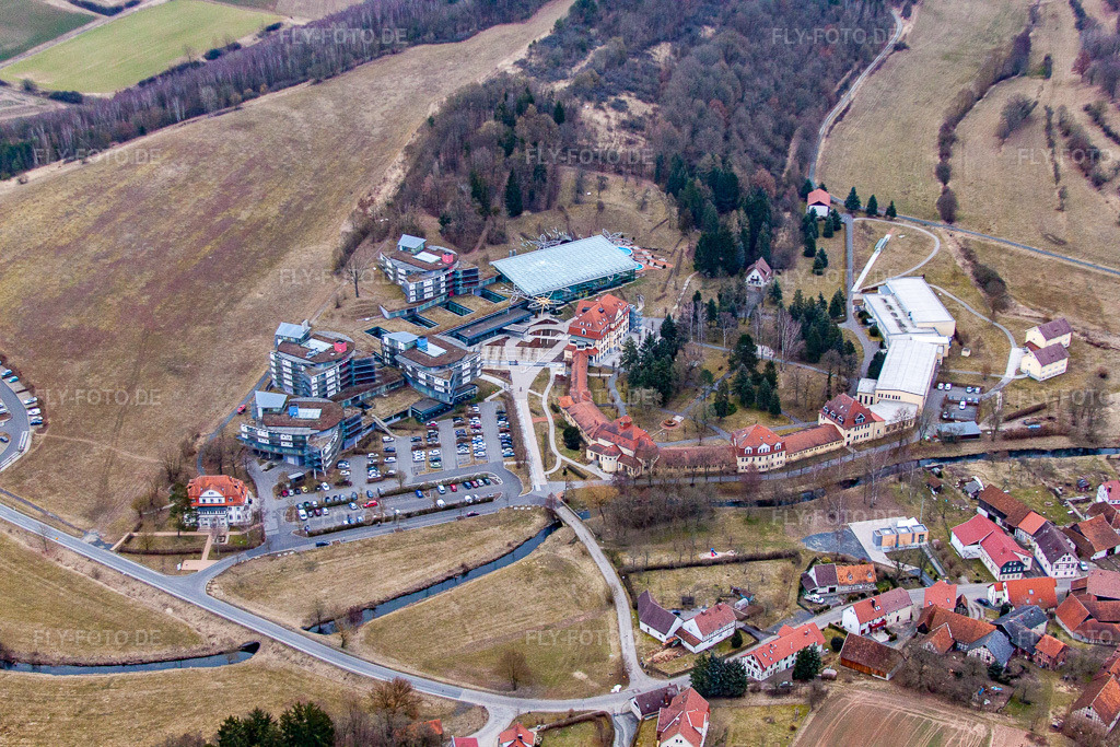 Luftbild:  im Ortsteil Bad Colberg in Heldburg im Bundesland Thüringen in Deutschland. Foto: IMG_56156.jpg vom 06.04.2013 durch Werner Riehm/FLY-FOTO.deStadt Heldburg | Stadt Heldburg