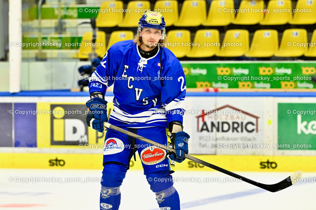 EC IDM Wärmepumpen VSV vs. HDD Jesenice | #22 SCHERBAK Nikita EC VSV, EC IDM Wärmepumpen VSV vs. HDD Jesenice, EC IDM Wärmepumpen VSV vs. HDD Jesenice am 08.09.2024 in Villach (Stadthalle Villach), Austria, (Photo by Bernd Stefan)