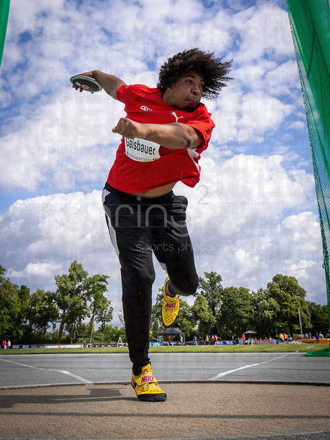 Juniorengala 2026; Mannheim, 14.06.2026 | MANNHEIM, GERMANY - JUNE 14, 2026 : Stefan Gaisbauer (AUT/Austria) competing in the men’s U20 discus throw during the Juniorengala 2026 at Michael-Hoffmann-Stadion on June 14, 2026 in Mannheim, Germany.
