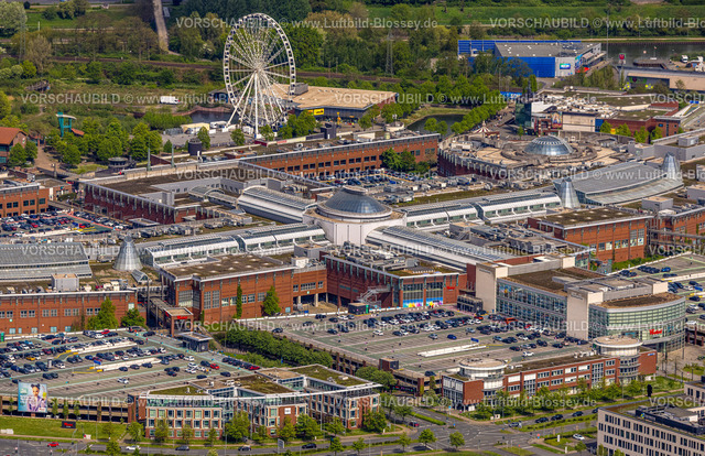 Oberhausen240401143 | Luftbild, Westfield Centro Einkaufszentrum mit Riesenrad, Borbeck, Oberhausen, Ruhrgebiet, Nordrhein-Westfalen, Deutschland